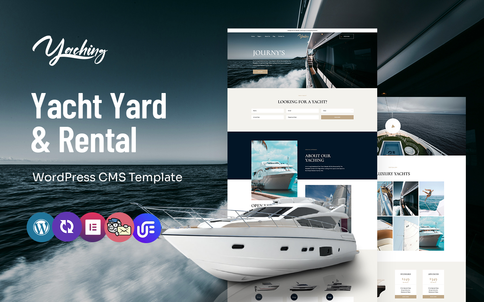 Yaching - Yacht Yard And Rental Multipurpose WordPress Elementor Theme WordPress Theme