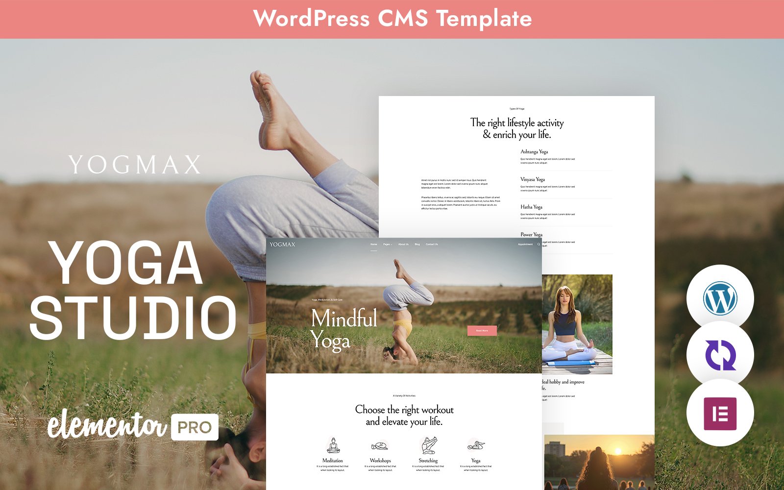 Yogmax - Yoga Studio Multipurpose Responsive WordPress Theme Yogmax - Yoga Studio Multipurpose Responsive WordPress Theme