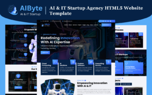 AIByte - AI and IT Startup Agency HTML5 Template Website Template