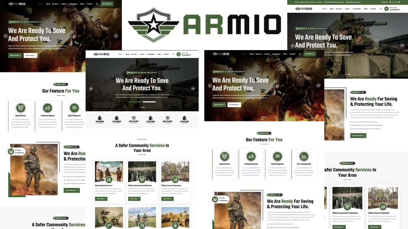 Armio - Military Department HTML5 Template Website Template