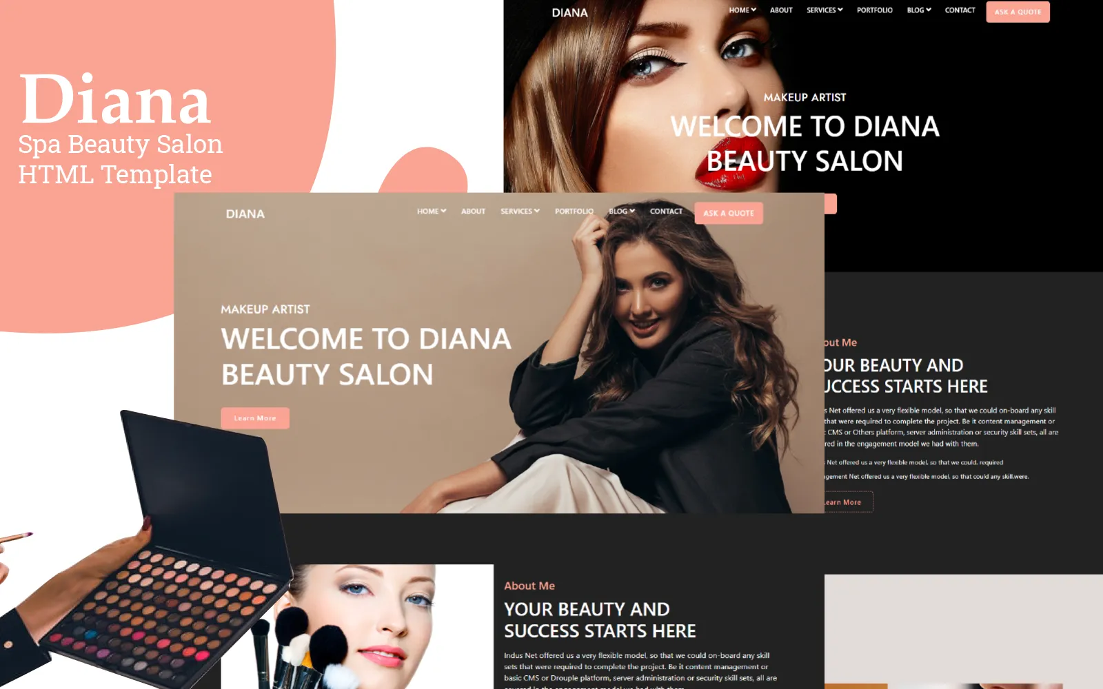 Diana - Spa Beauty Salon HTML Template Website Template - Ready4site
