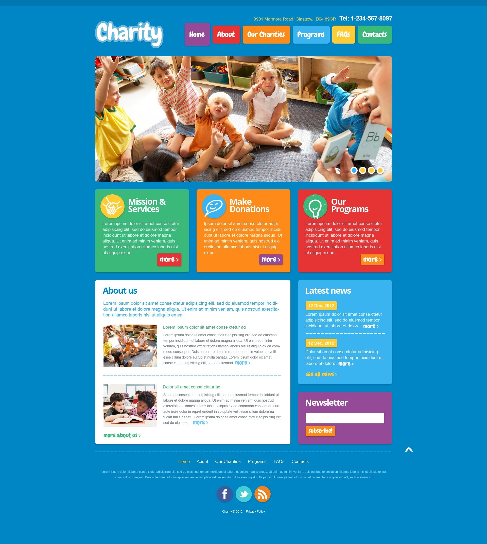 Free Charity Responsive Website Template