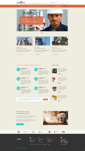 Free Construction Company Website Template
