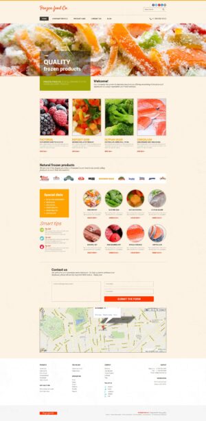 Free Responsive Frozen Food Website Template