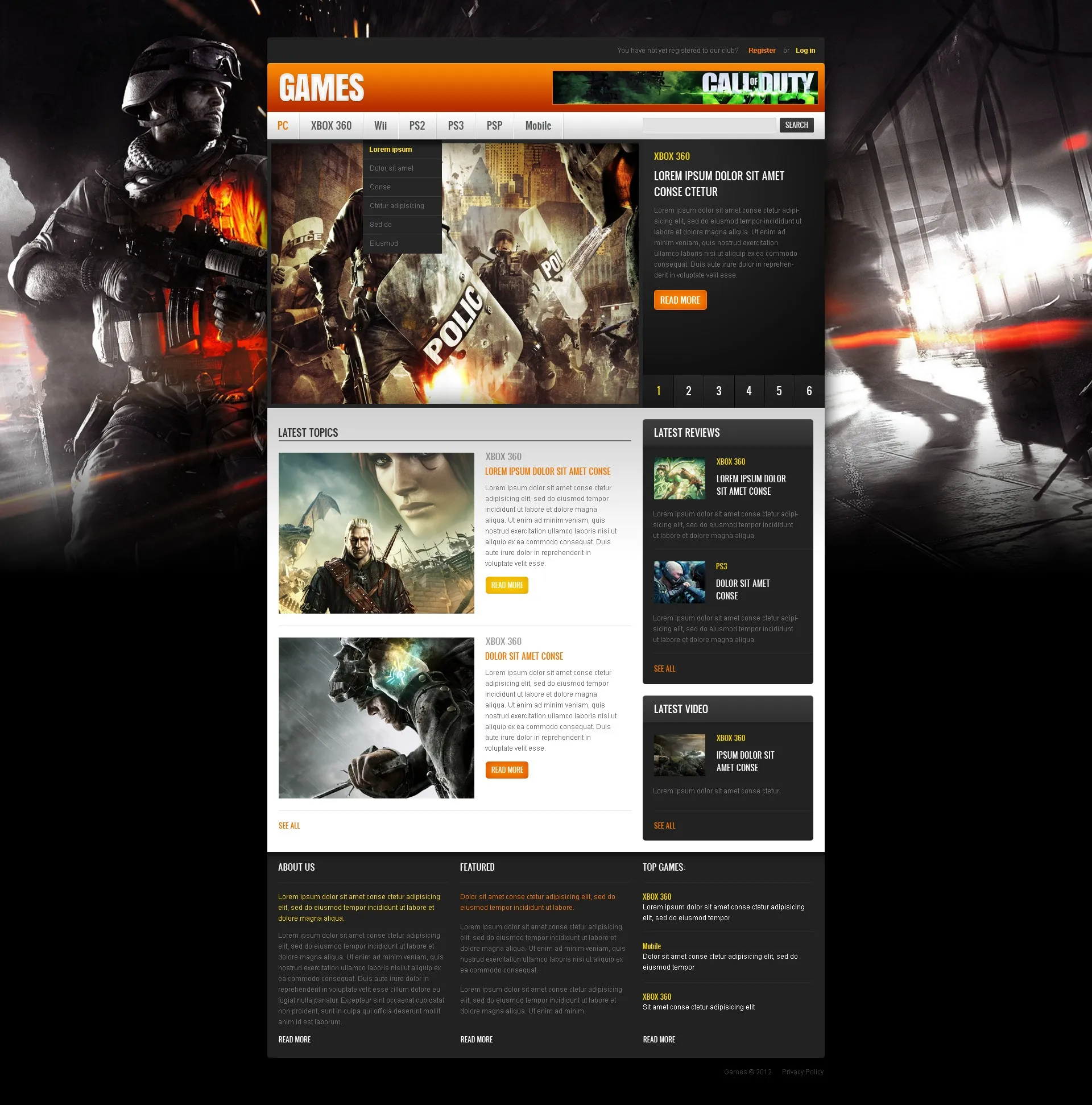 Game Portal Website Free Template Website Template - Ready4site
