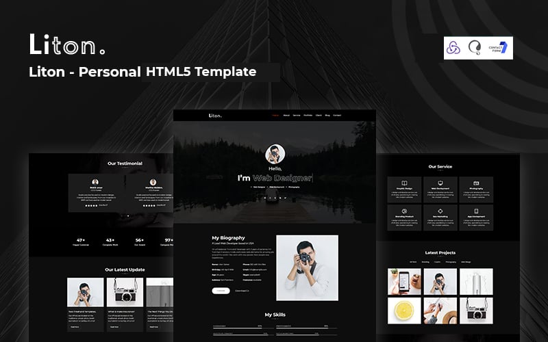 Liton – Personal & CV Responsive Website Template Liton – Personal & CV Responsive Website Template