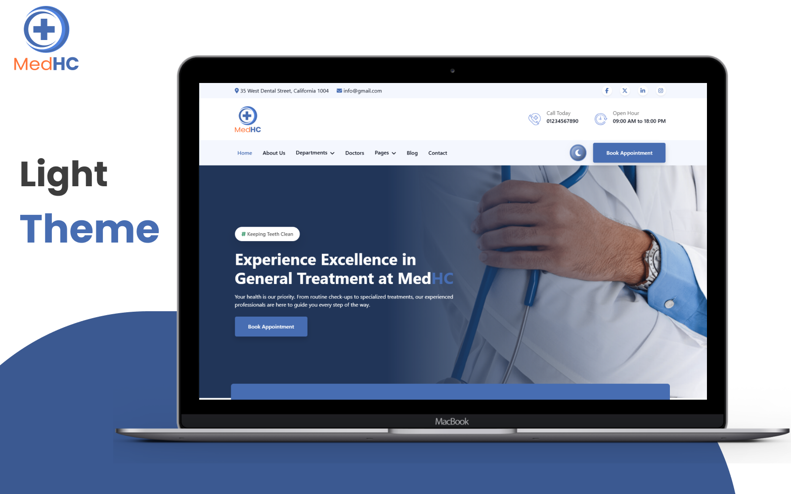 MedHC – Responsive Medical & Healthcare Multiple Page Website Template