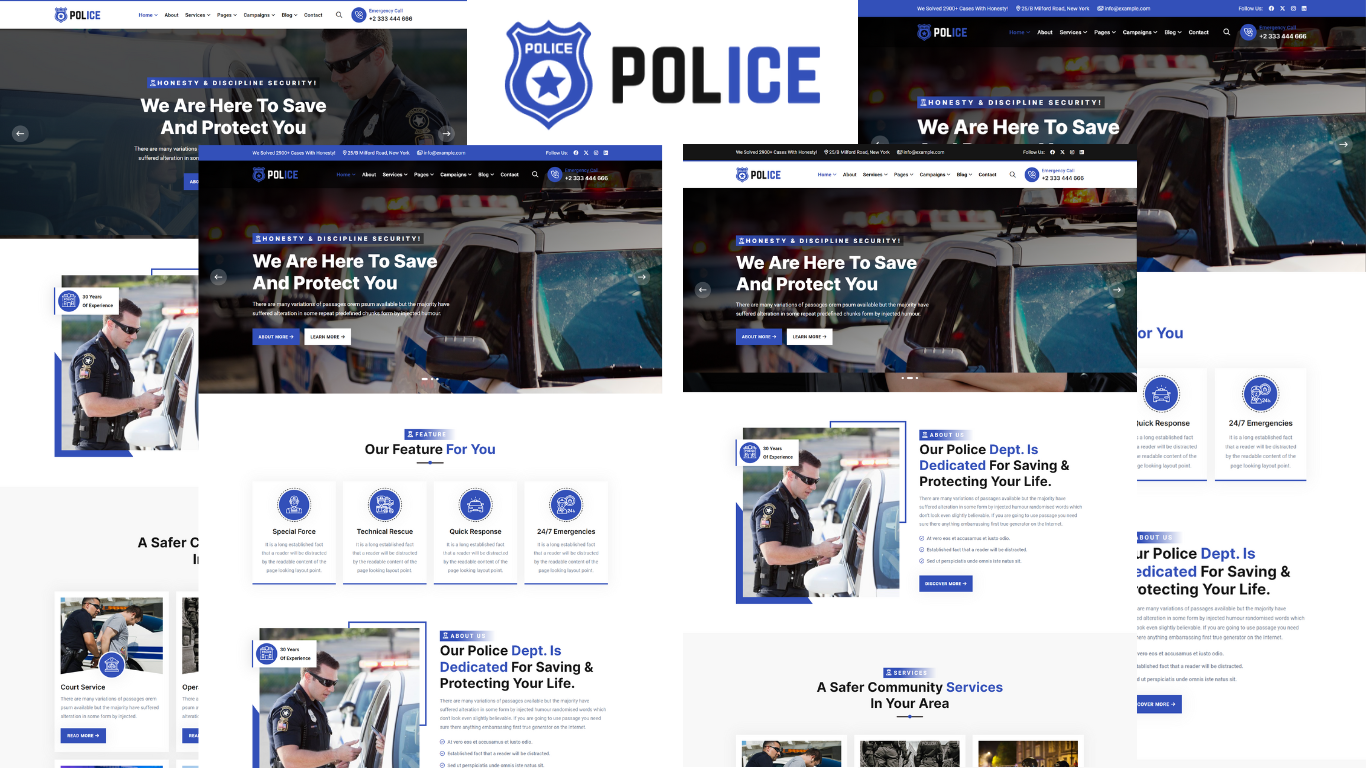 Police - Police Department HTML5 Template Website Template