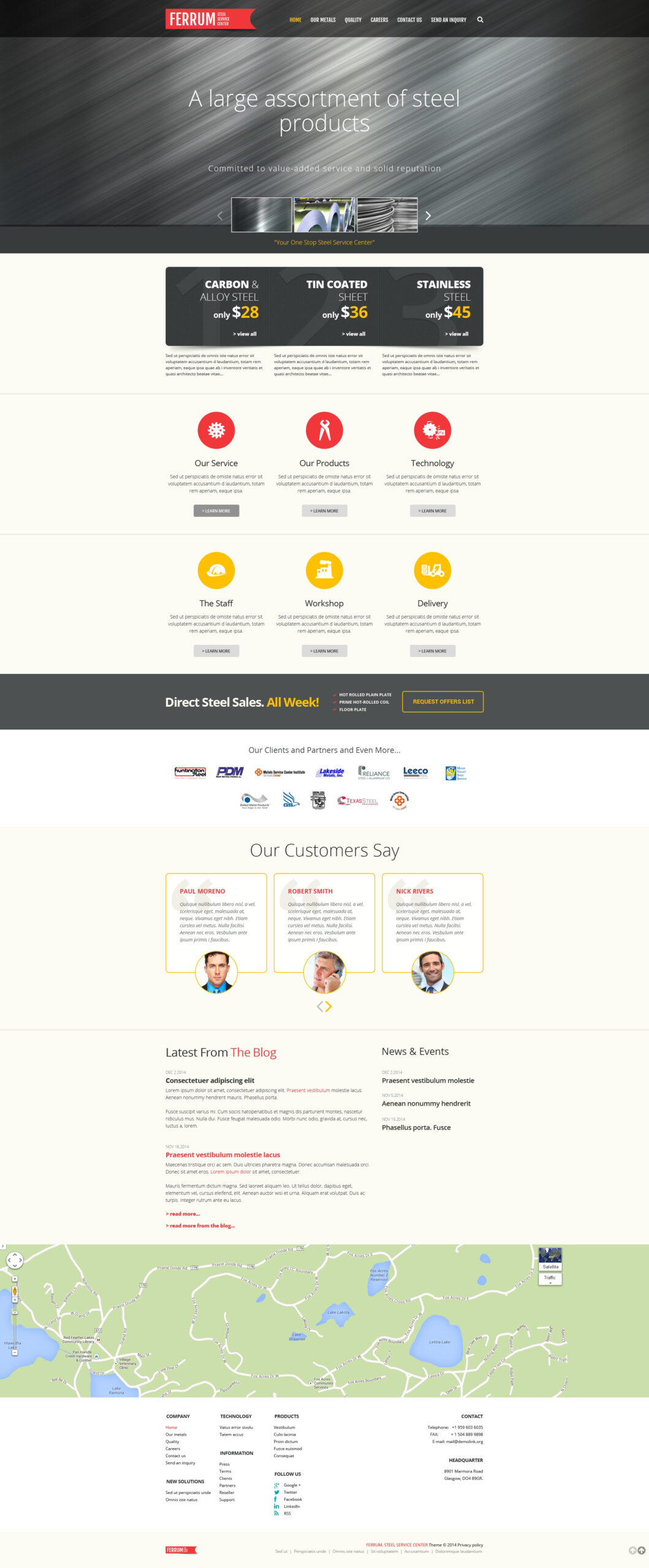 Steelworks Responsive Website Free Template Website Template