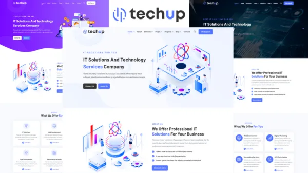 Techup - IT Solutions And Technology HTML5 Template Website Template ...