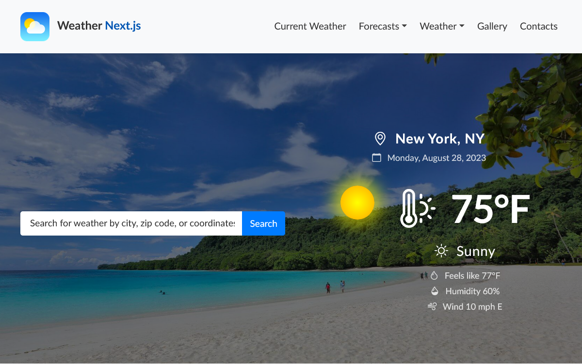 Weather Next.js - Weather Forecast React and Next.js Template Website Template Weather Next.js - Weather Forecast React and Next.js Template Website Template
