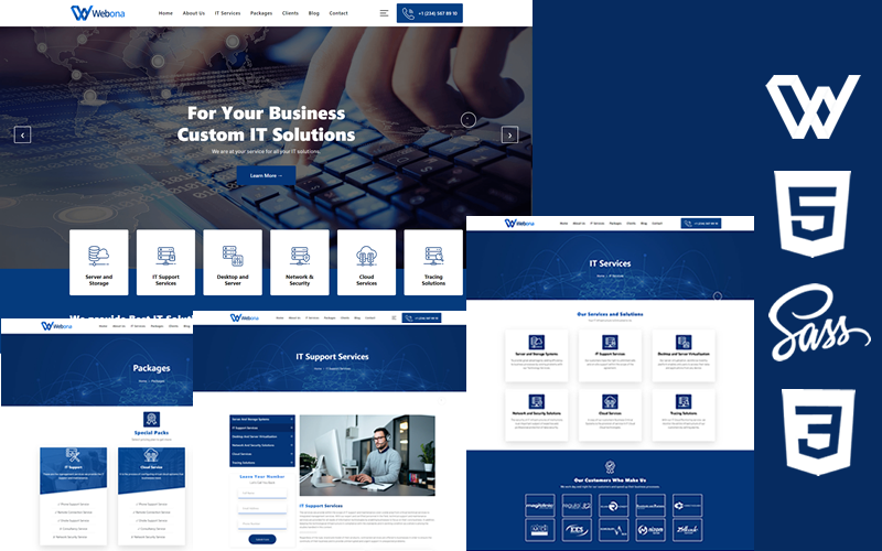 Webona - IT Solutions Html5 Css3 Theme Website Template Webona - IT Solutions Html5 Css3 Theme Website Template