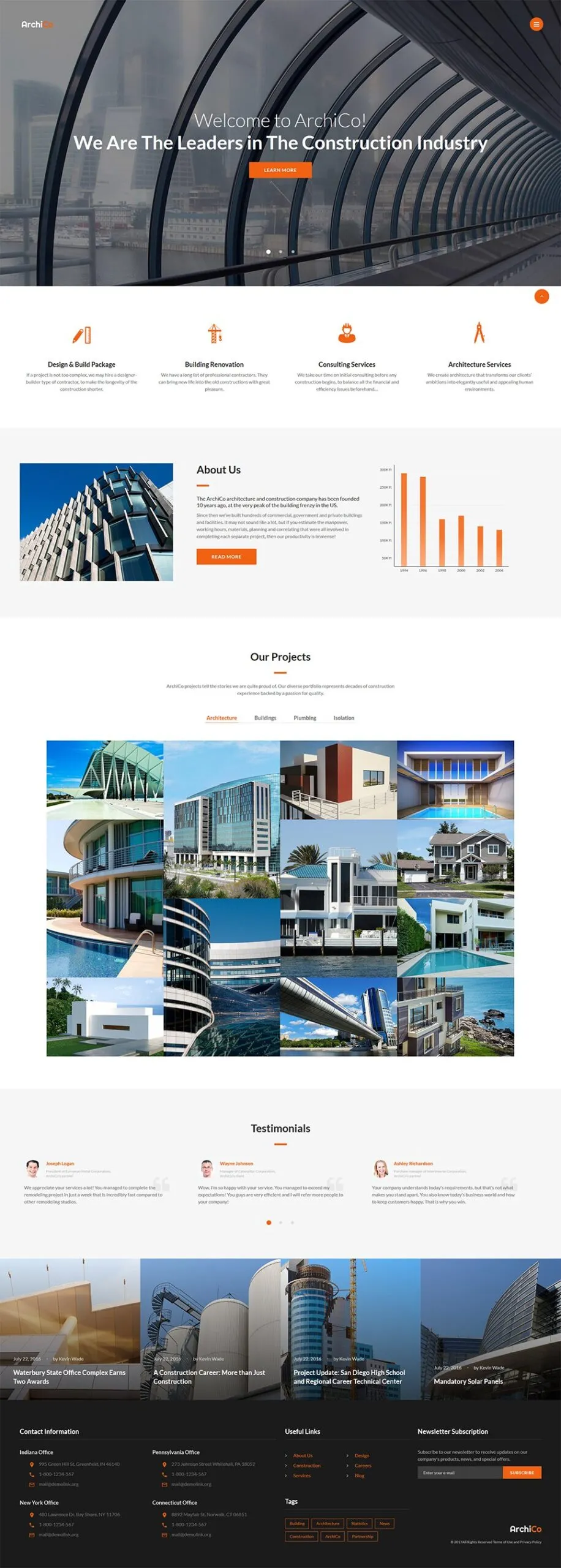 ArchiCo - Construction Company Responsive Multipage Website Template ArchiCo - Construction Company Responsive Multipage Website Template