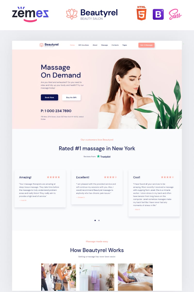 Beautyrel - Beauty Salon Responsive Website Template