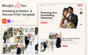 Blissful ties - Wedding and Event Planner HTML Template Website Template