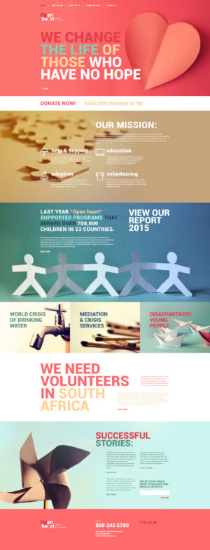Charity Responsive Website Template