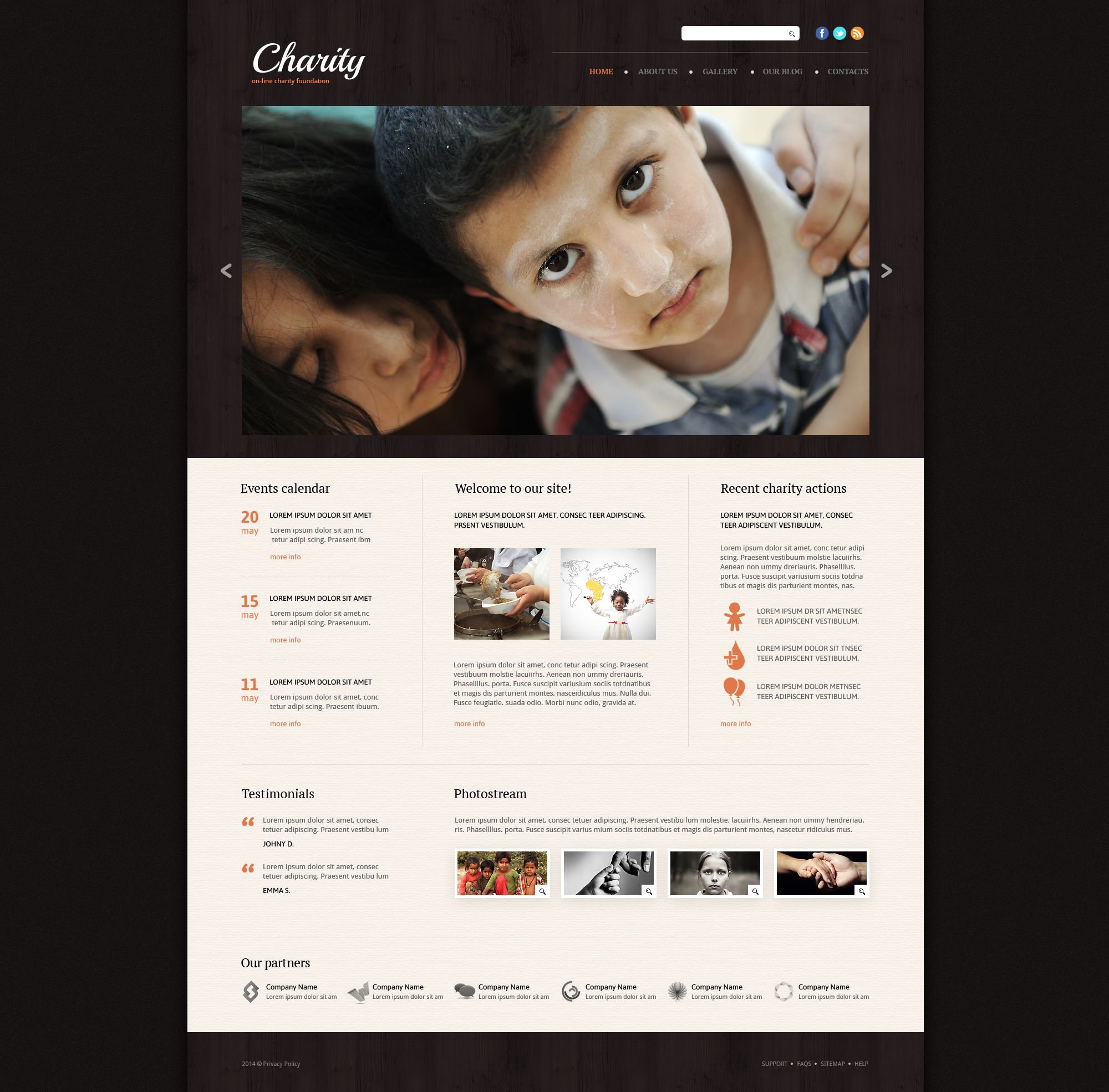 Charity Website Template for Free