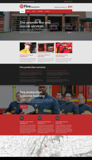Fire Department Responsive Website Template