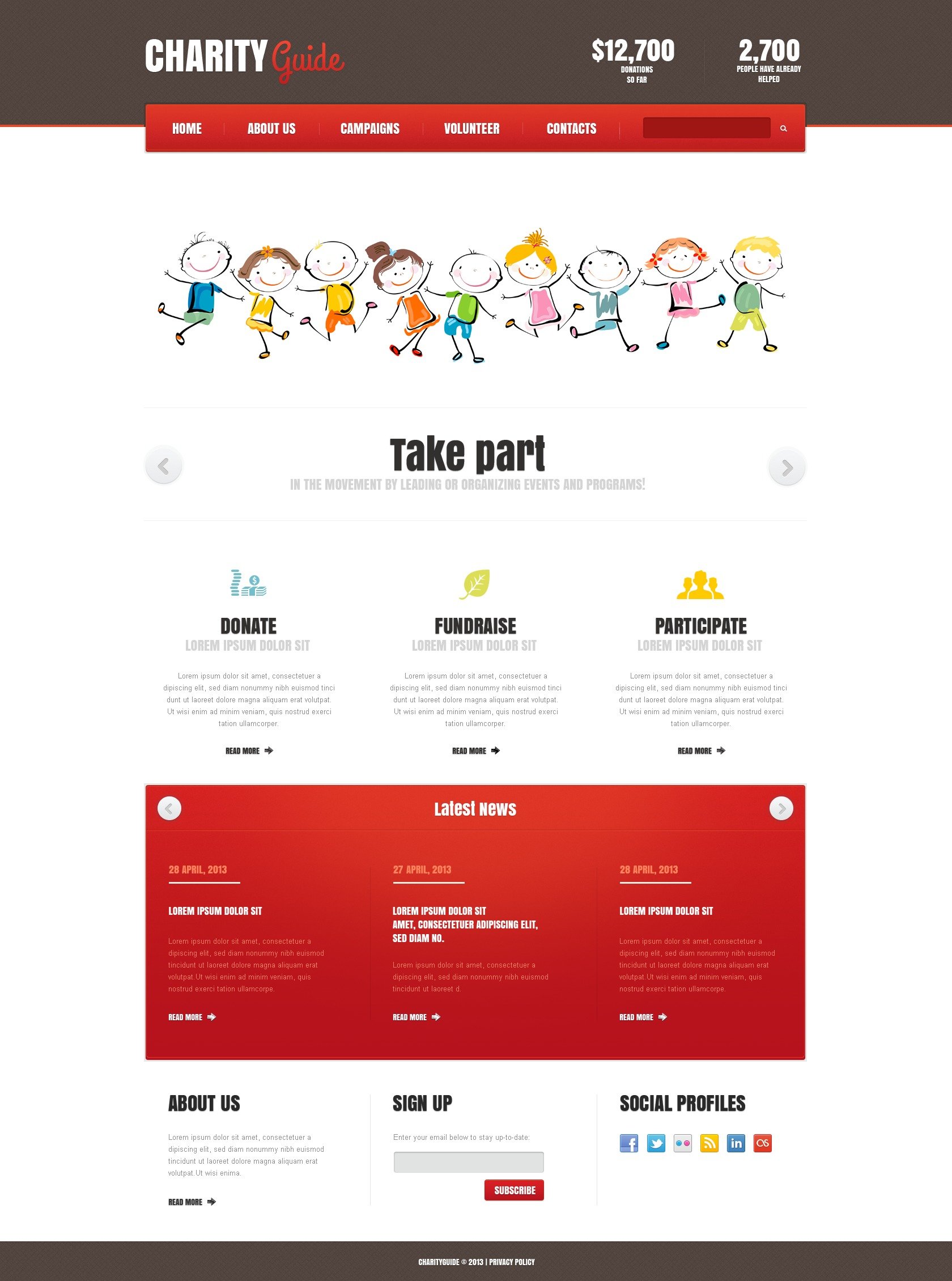 Free Charity Sponsorship Website Template