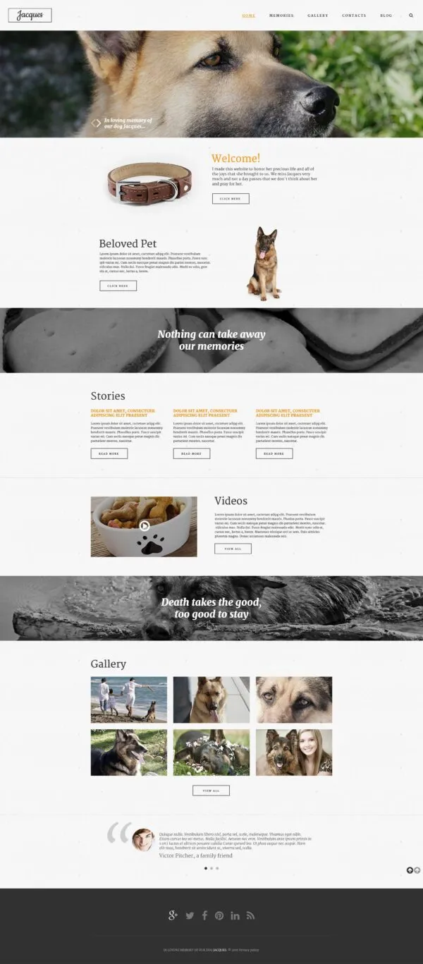 Memory Website Style In Loving Memory Website Template - Ready4site
