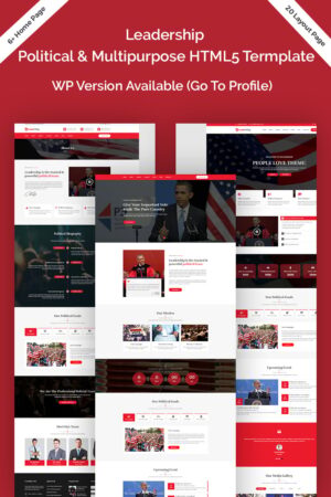 Leadership Political HTML5 Website Template