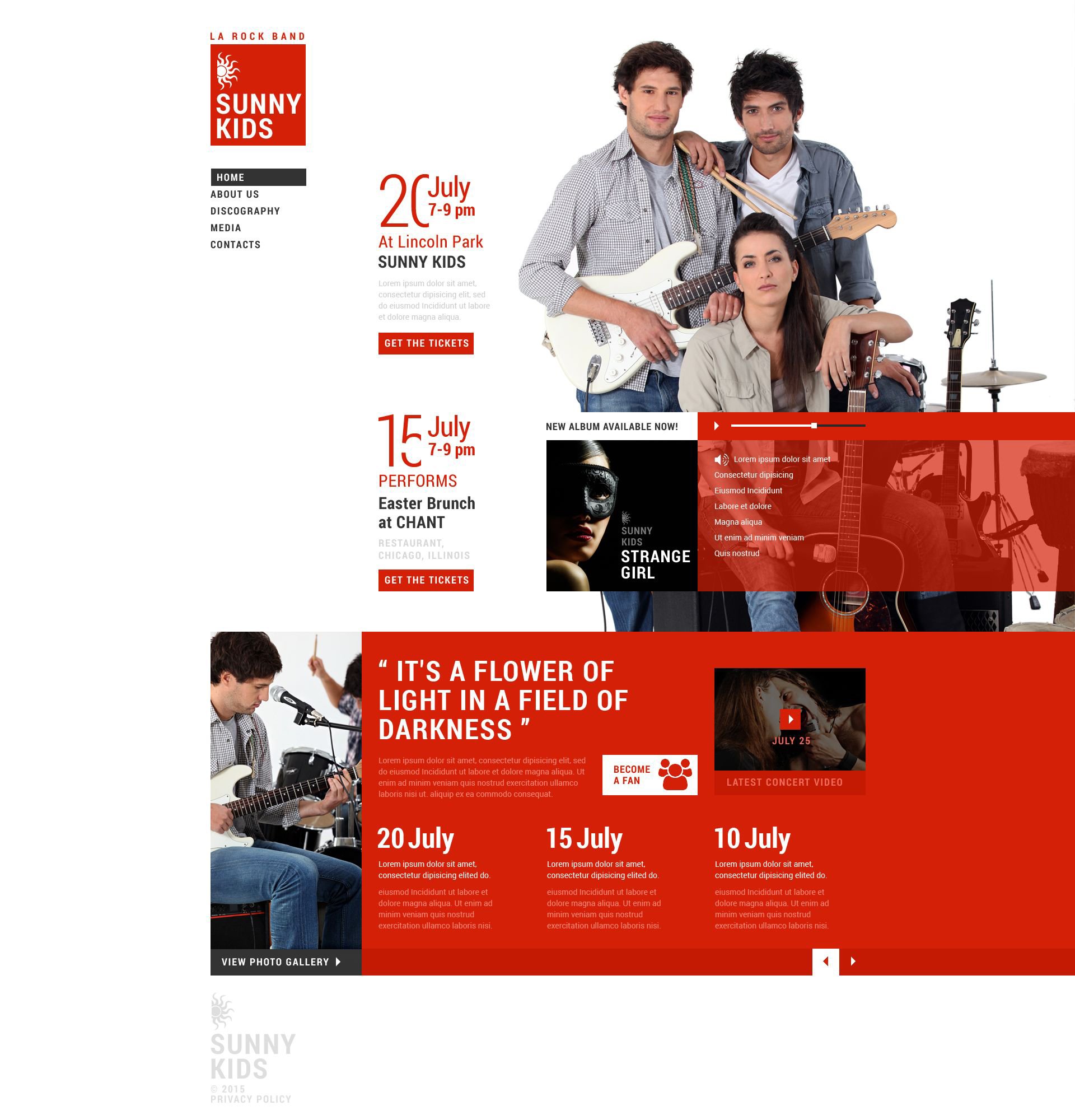 Music Band Responsive Website Template