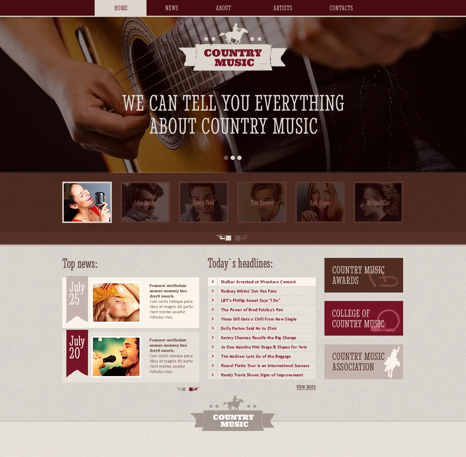 Music Blog Responsive Website Template