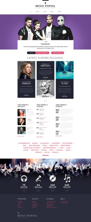 Music Portal Responsive Website Template