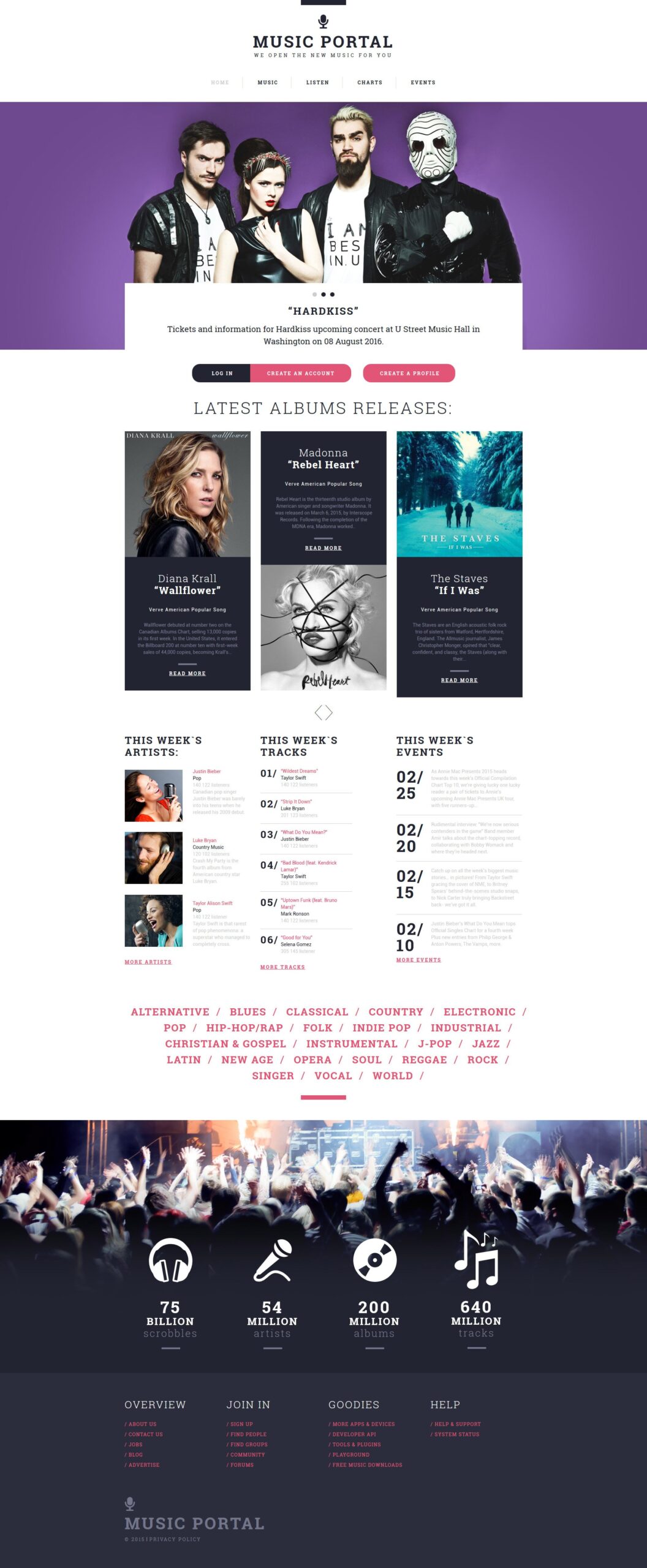 Music Portal Responsive Website Template