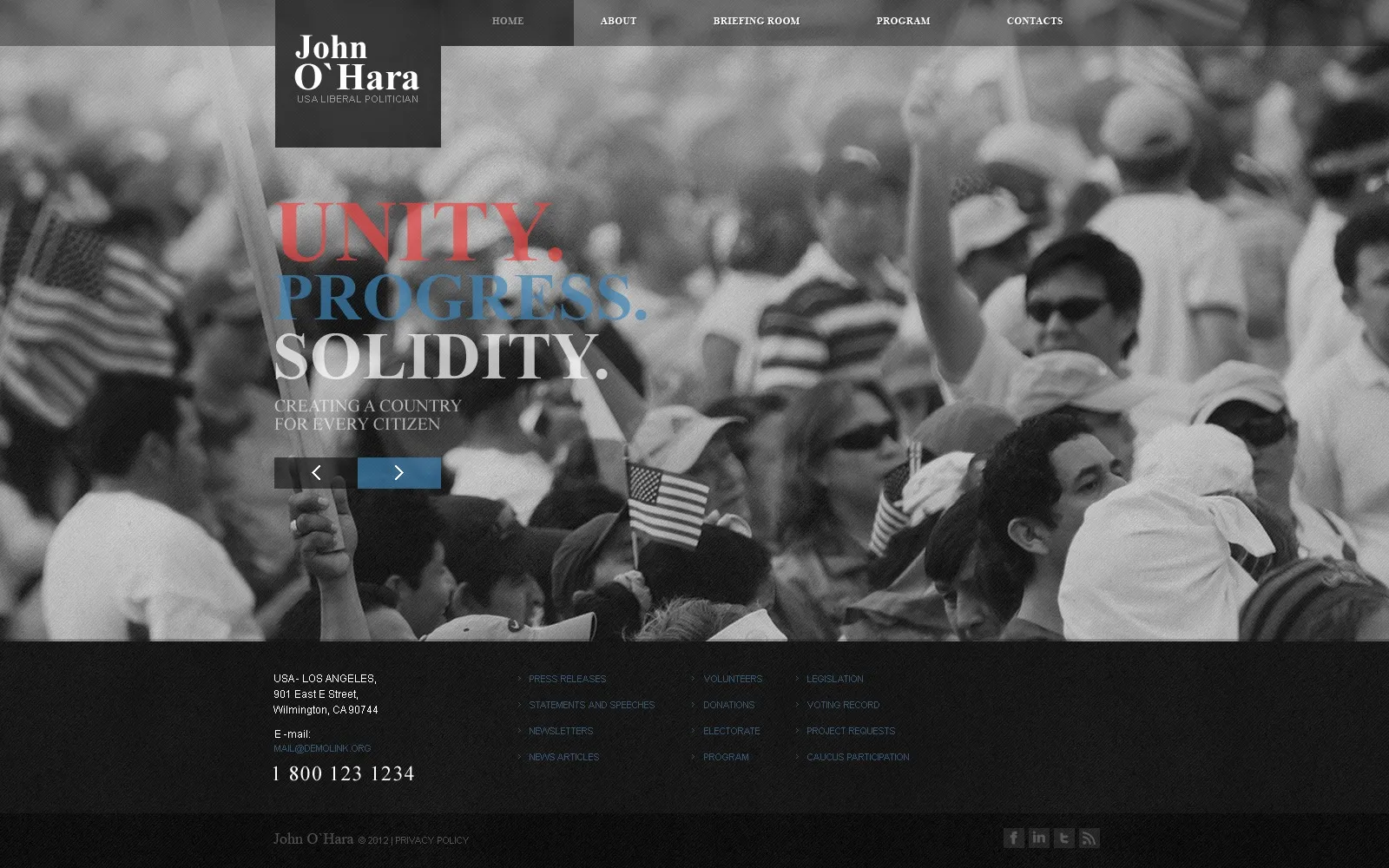 Political Candidate Website Template Ready4site