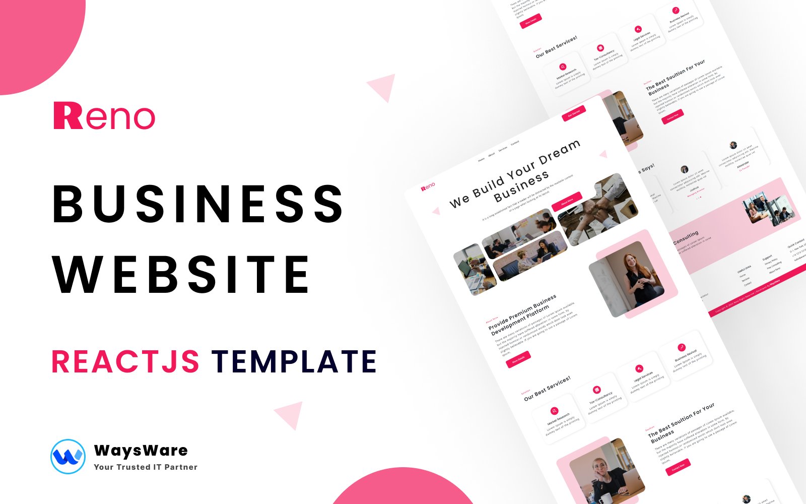 Reno - ReactJS Business Website Template Reno - ReactJS Business Website Template
