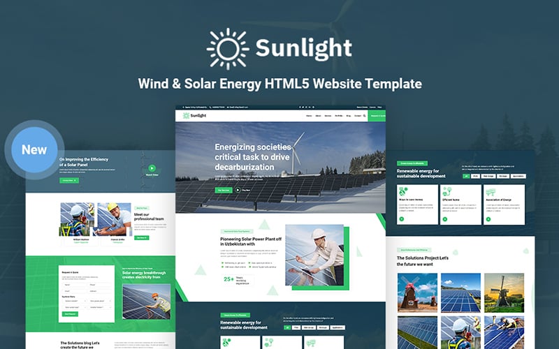 Sunlight - Wind and Solar Energy HTML5 Responsive Website Template Sunlight - Wind and Solar Energy HTML5 Responsive Website Template