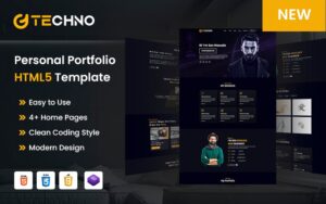 Techno Personal Portfolio HTML5 Template Website Template
