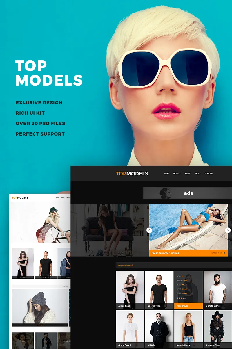 Top Models Website Template - Ready4site