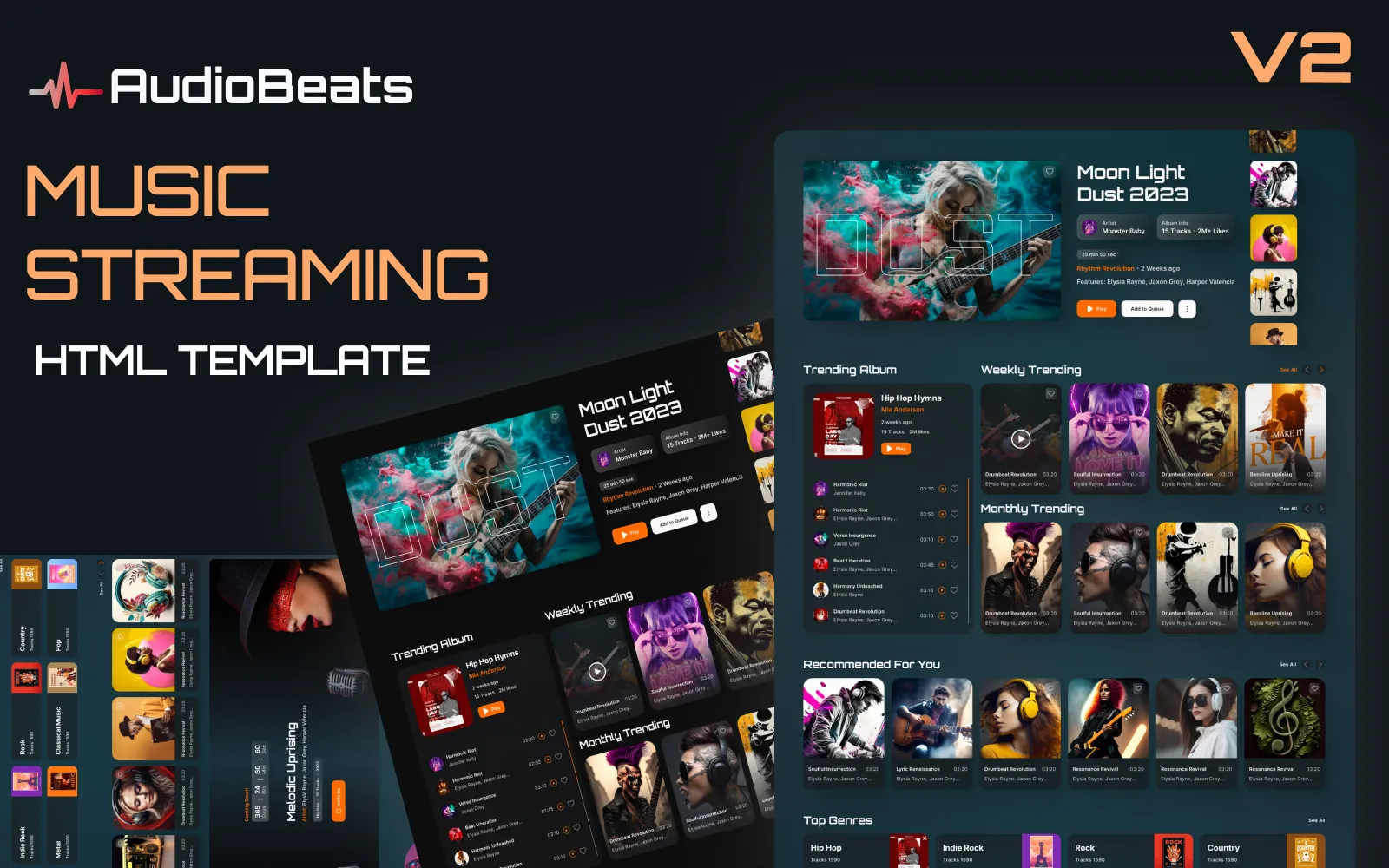 Unleash Musical Brilliance with audioBeats: Professional HTML Music Streaming Solution Website Template Unleash Musical Brilliance with audioBeats: Professional HTML Music Streaming Solution Website Template