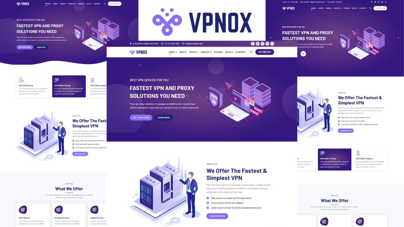 VPNOX - VPN and Proxy Services HTML5 Template Website Template VPNOX - VPN and Proxy Services HTML5 Template Website Template