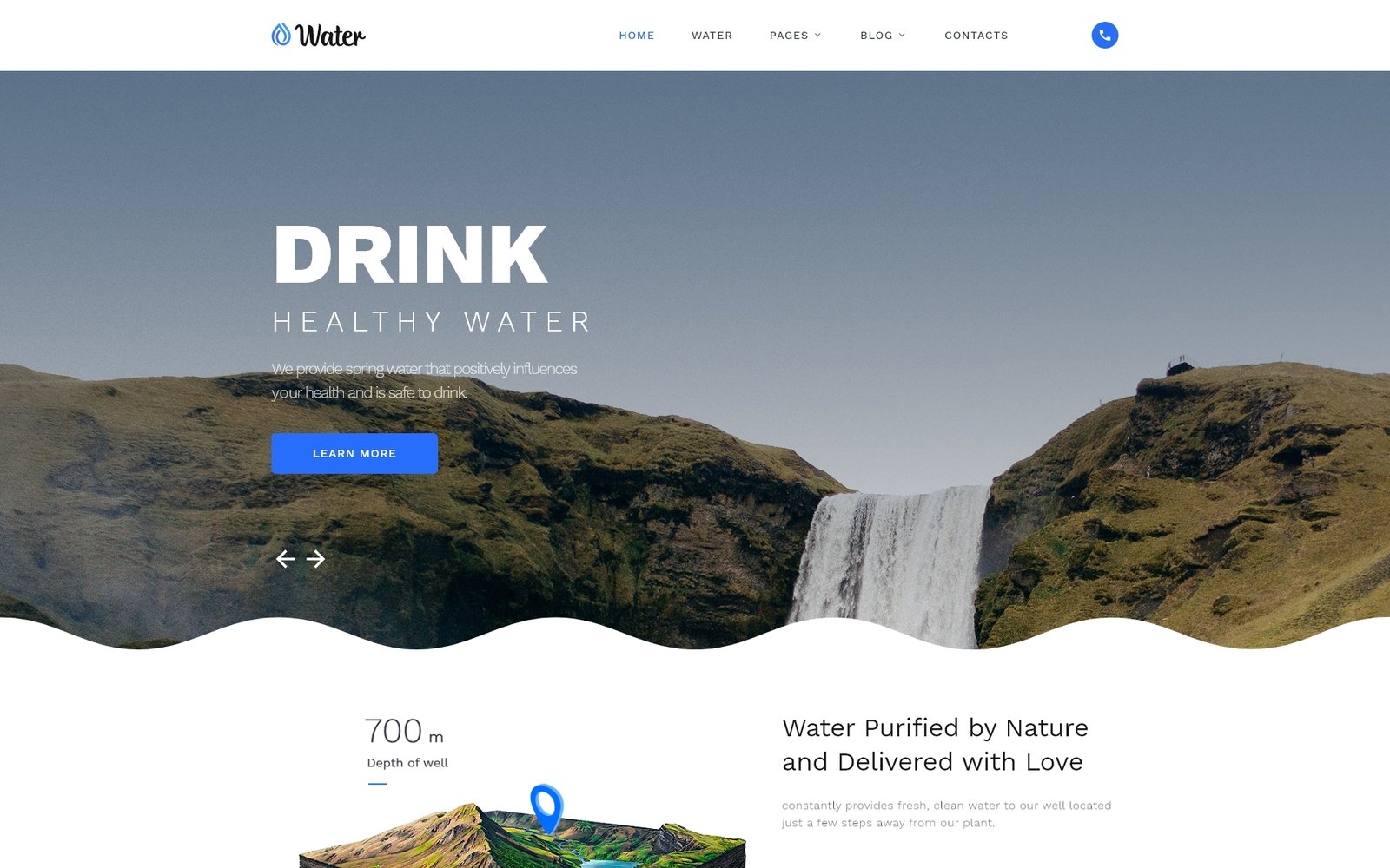 Water Multipage HTML5 Website Template Water Multipage HTML5 Website Template