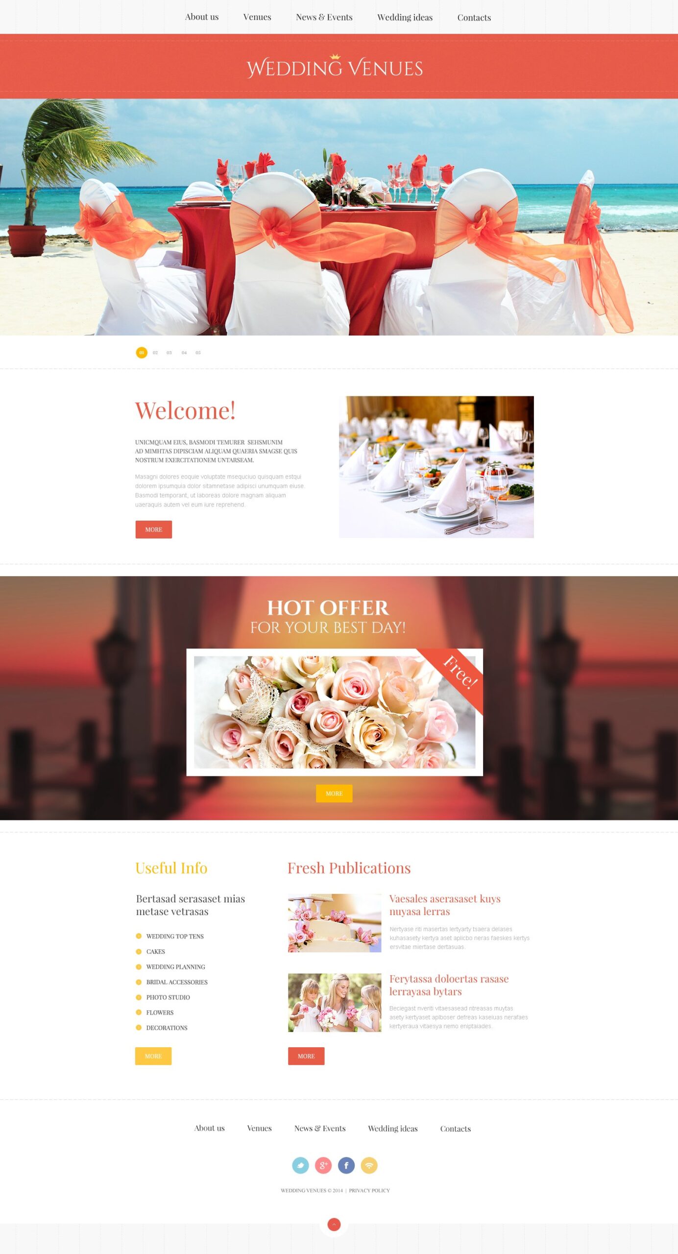 Wedding Planner Responsive Website Template Wedding Planner Responsive Website Template