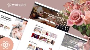 Whyknot Wedding And Event Listing React Js Template Website Template