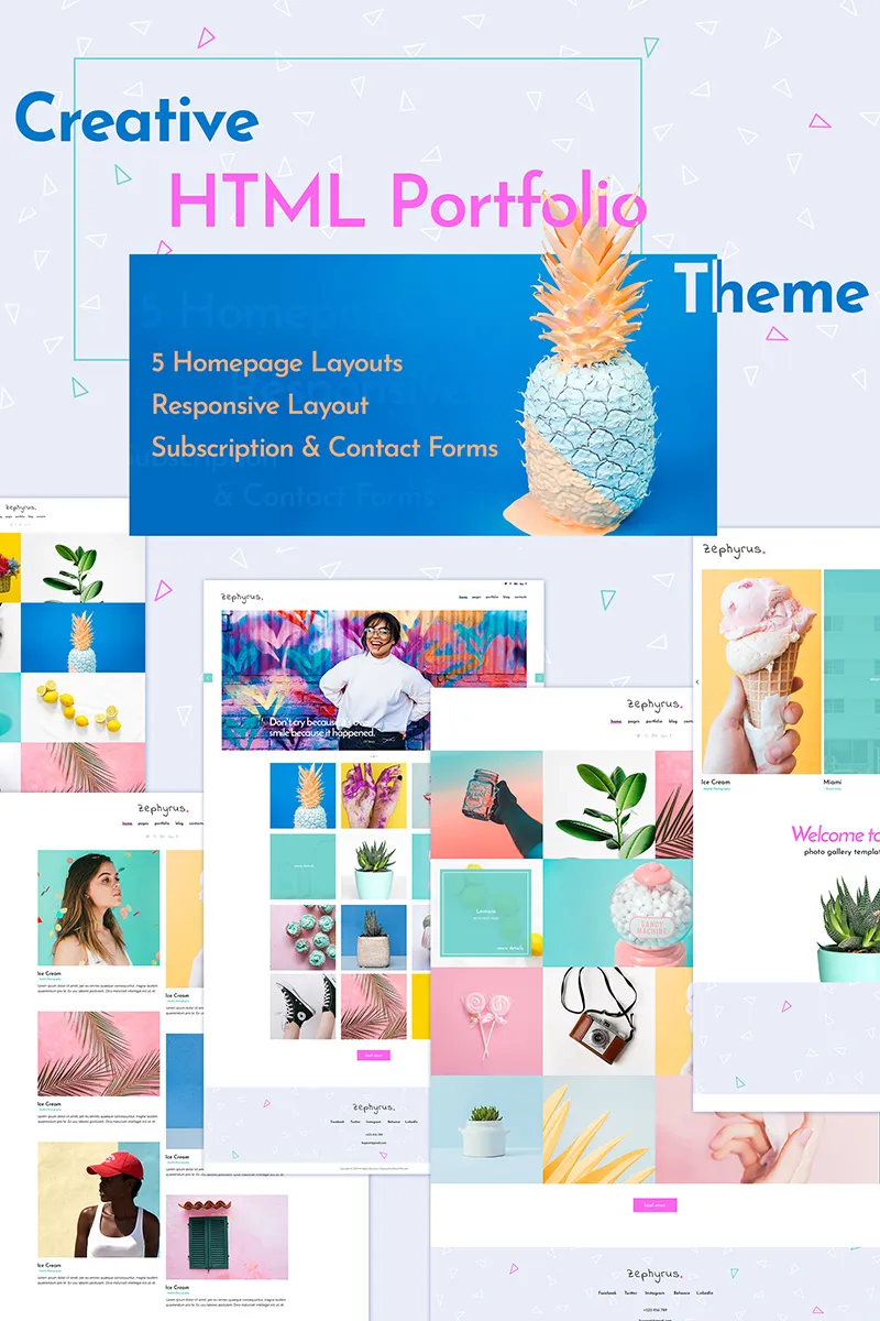Potfolio Idea Using Html Zephyrus - Creative HTML Portfolio Website Template - Ready4site