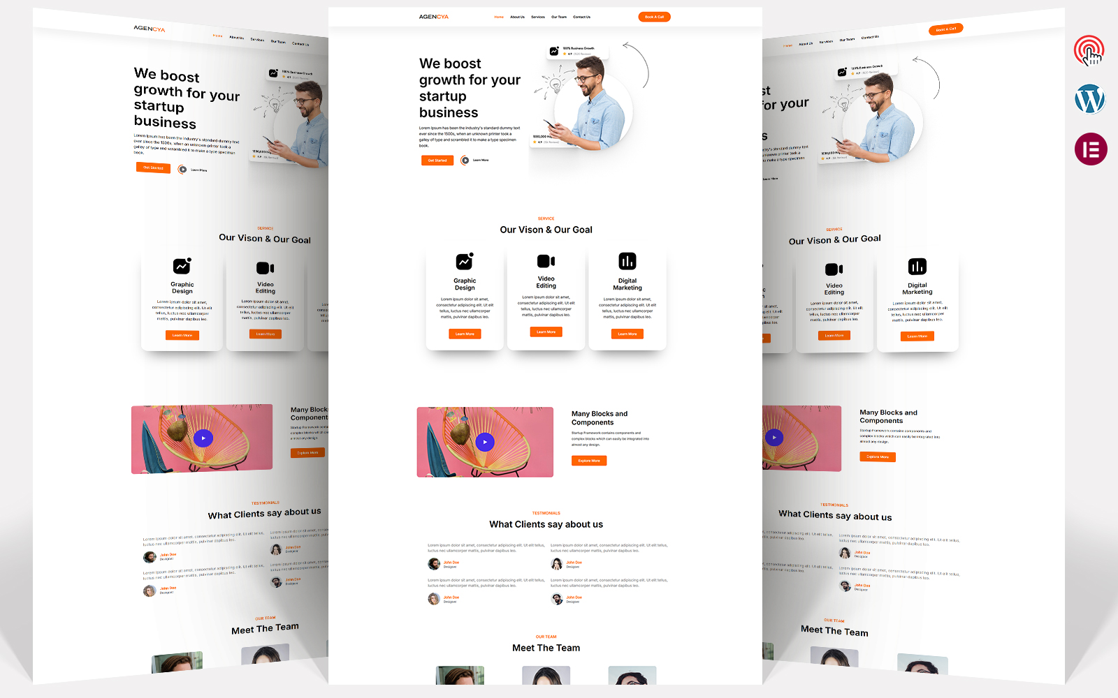 Agencya - Creative Agency & Company Elementor WordPress Theme