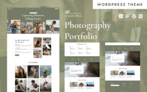 Amanda Milson - Minimalist Photography Portfolio WordPress Elementor Theme WordPress Theme