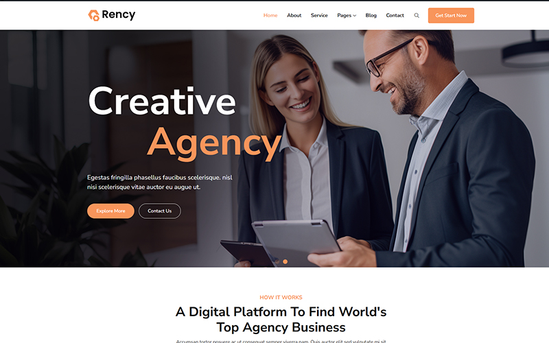 Rency - Creative Agency WordPress Theme Rency - Creative Agency WordPress Theme