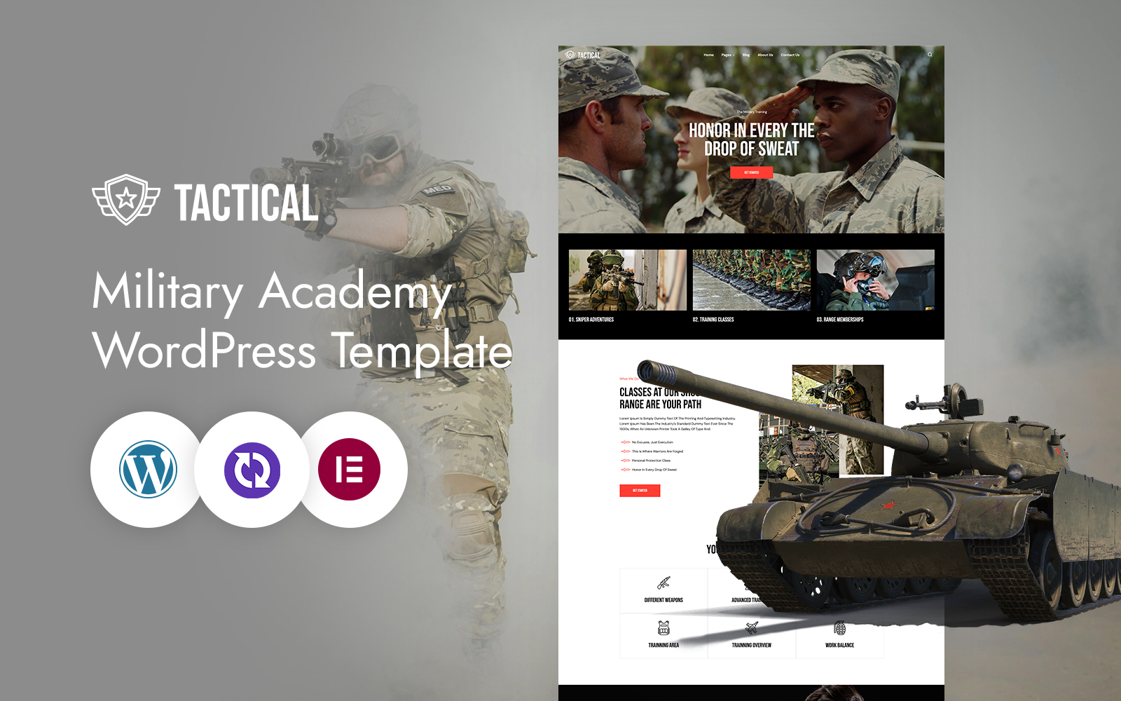 Tactical – Army Training And Military Service CMS Elementor Template WordPress Theme Tactical – Army Training And Military Service CMS Elementor Template WordPress Theme