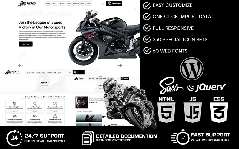 Turbox - Motor Sports WordPress Theme Turbox - Motor Sports WordPress Theme