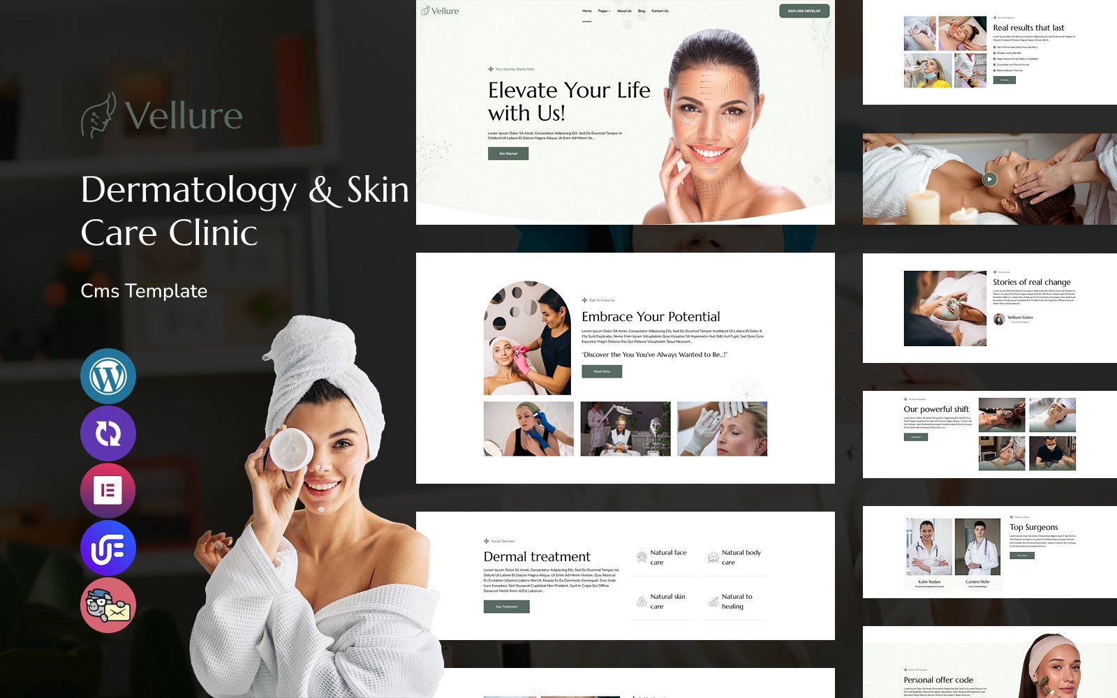 Vellure - Dermatology And Skin Care Clinic Multipurpose Responsive WordPress Theme