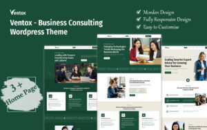 Ventox - Modern Business Consulting Service WordPress Theme.