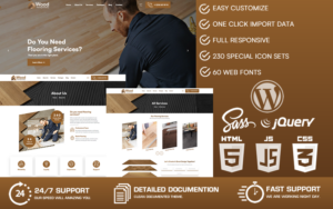 Wood - Flooring Company WordPress Theme