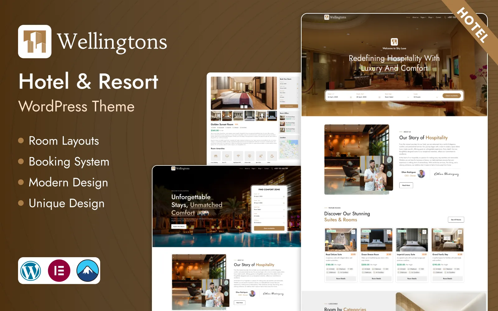 Wellingtons – Luxury Hotel & Resort Booking Elementor WordPress Theme Wellingtons – Luxury Hotel & Resort Booking Elementor WordPress Theme