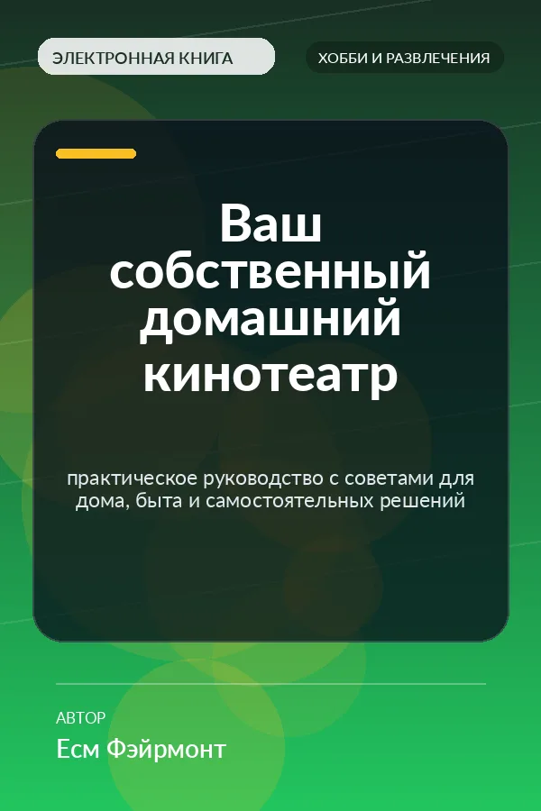 Ваш собственный домашний кинотеатр — практическое руководство с советами для дома, быта и самостоятельных решений Ваш собственный домашний кинотеатр — практическое руководство с советами для дома, быта и самостоятельных решений
